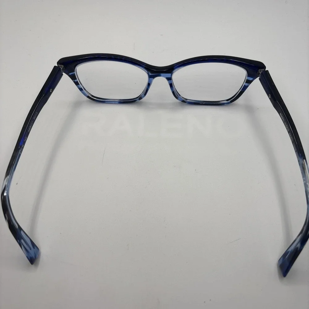 Alain Mikli Eyeglasses A03037 BOA3 Blue/Black Striped Frame 53-15-140mm #019